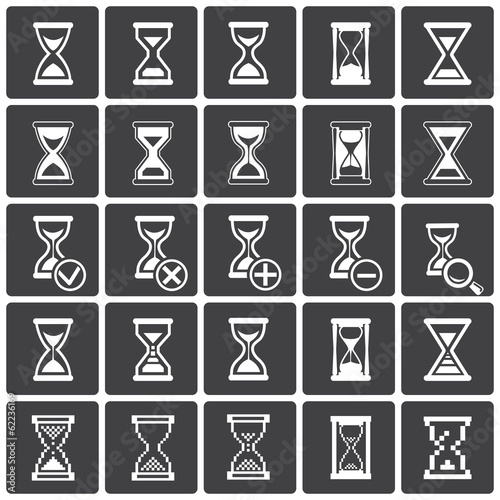 Vector: Sand glass Icons & Symbols. Sand glass Icons & Symbols.