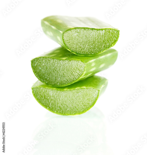 Photo: Fresh aloe vera. Isolated. Fresh aloe vera. Isolated.