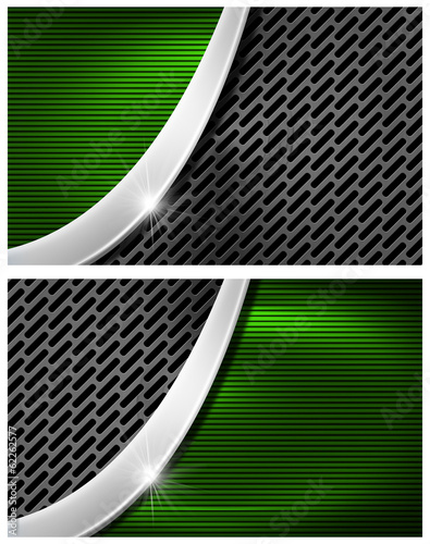 Illustration: Green and Metal Business Card Green and Metal Business Card