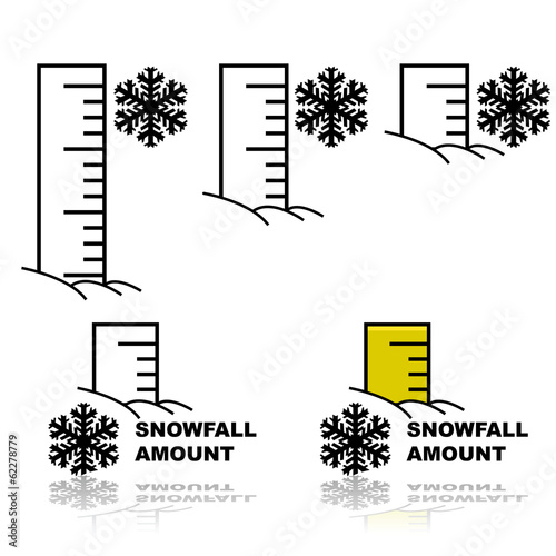 Vector: Snowfall amount Snowfall amount