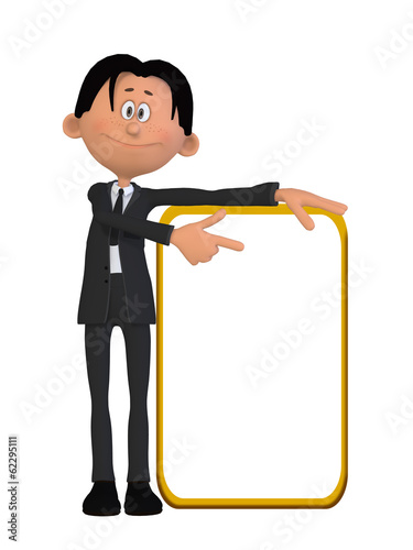 Illustration: A Businessman with a board A Businessman with a board