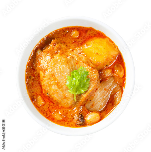 Photo: Muslim style chicken and potato curry or chicken mussaman curry Muslim style chicken and potato curry or chicken mussaman curry