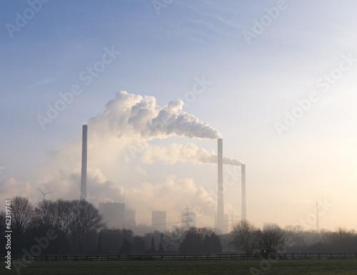 Photo: power station at dusk power station at dusk