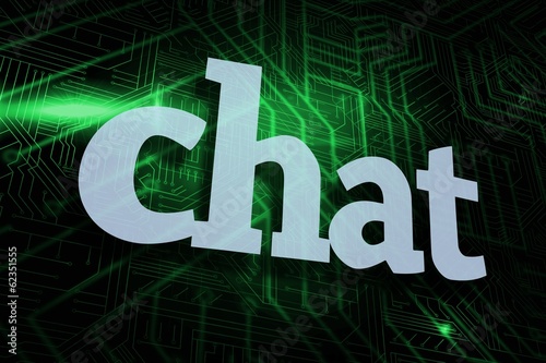 Photo: Chat against green and black circuit board Chat against green and black circuit board