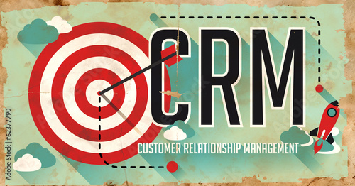 Illustration: CRM Concept. Poster in Flat Design. CRM Concept. Poster in Flat Design.