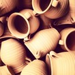 Many clay jugs Many clay jugs