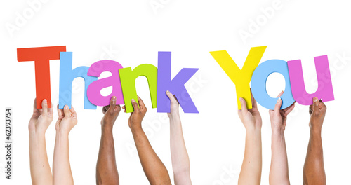Photo: Multi-Ethnic Group Of People Holding The Word Thank You Multi-Ethnic Group Of People Holding The Word Thank You