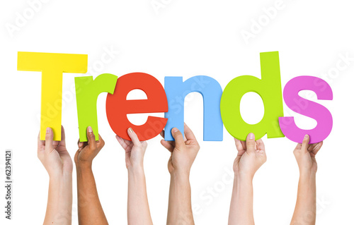 Photo: Multi Ethnic People Holding The Word Trends Multi Ethnic People Holding The Word Trends