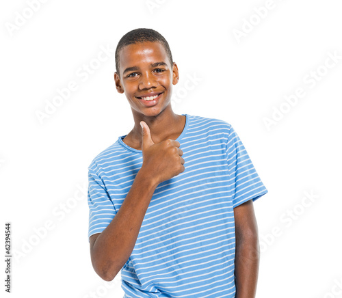 Photo: African Boy Smiling with Thumb Up African Boy Smiling with Thumb Up