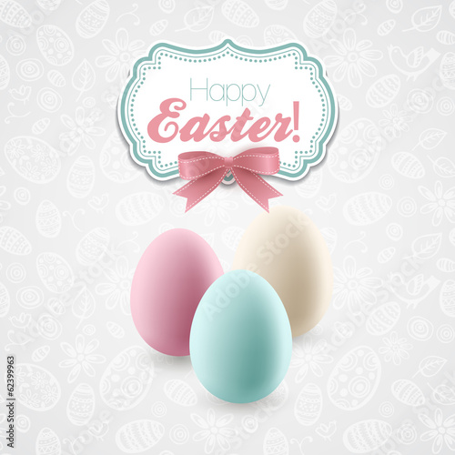 Vector: Easter greeting vector illustration Easter greeting vector illustration