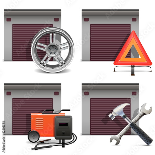 Vector: Vector Garage Icons set 3 Vector Garage Icons set 3