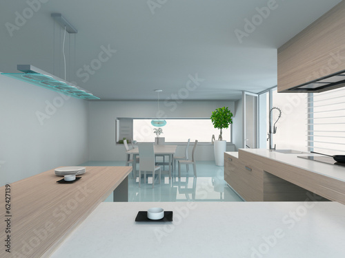 Illustration: Luxurious modern kitchen interior Luxurious modern kitchen interior