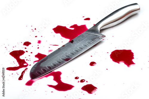 Photo: Knife with blood Knife with blood
