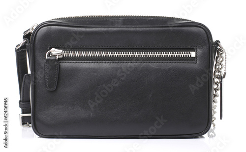 Photo: Black Purse Isolated Black Purse Isolated
