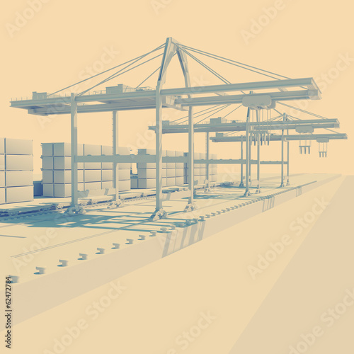 Illustration: industrial landscape industrial landscape