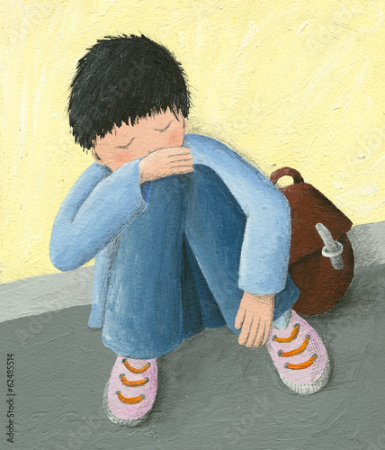 Illustration: Abandoned little boy Abandoned little boy