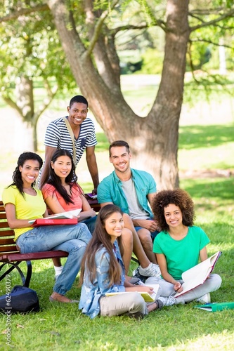 Photo: University students studying at campus University students studying at campus