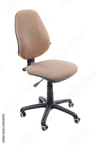 Photo: Beige office chair close up. Beige office chair close up.