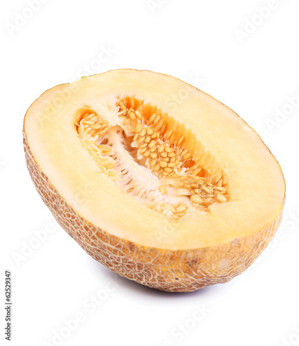 Photo: One half of melon. One half of melon.