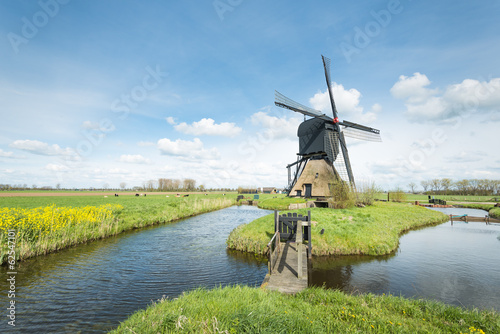 Photo: Typical Dutch windmill in springtime Typical Dutch windmill in springtime