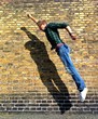 man jump wall man jump wall