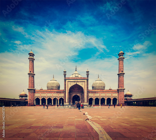 Photo: Jama Masjid - largest muslim mosque in India Jama Masjid - largest muslim mosque in India