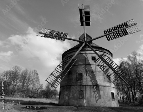 Photo: Renewal wind mill house into summer house. Repaired roof, blades Renewal wind mill house into summer house. Repaired roof, blades