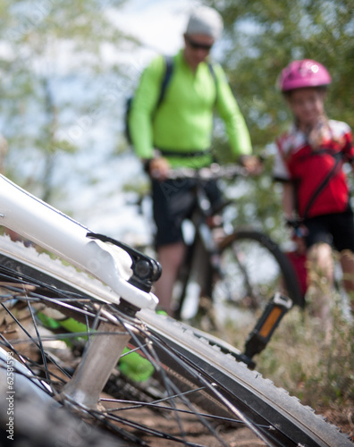 Photo: family cycling outdoors family cycling outdoors