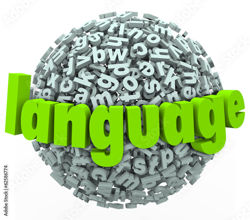 Illustration: Language Letter Word Sphere Learn Foreign Speak Talk Language Letter Word Sphere Learn Foreign Speak Talk
