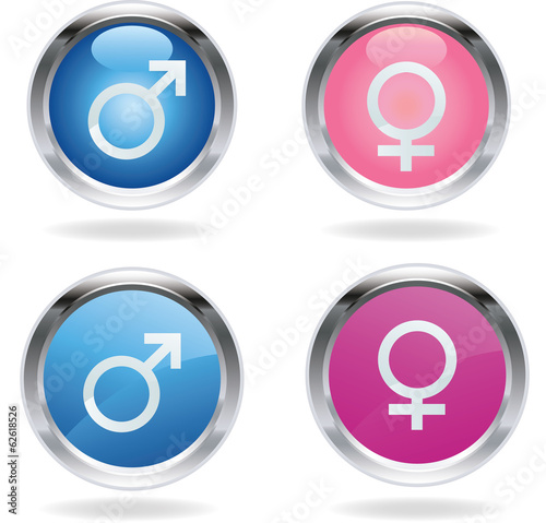 Vector: Male and female signs Male and female signs