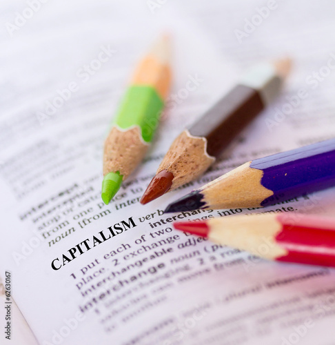 Photo: The word CAPITALISM The word CAPITALISM