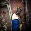 childs hand on the doorhandle childs hand on the doorhandle