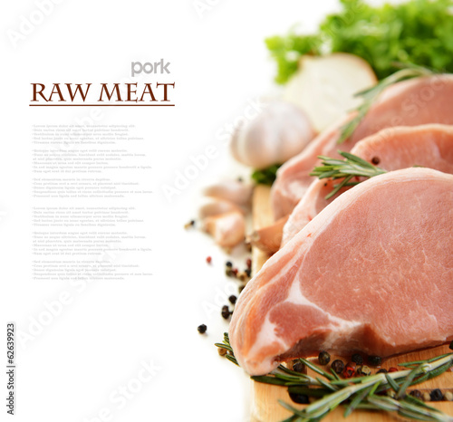 Photo: raw meat and vegetables raw meat and vegetables