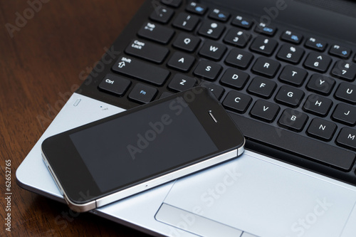 Photo: Laptop and mobile phone Laptop and mobile phone