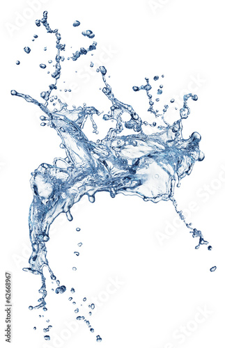 Photo: blue water splash isolated blue water splash isolated