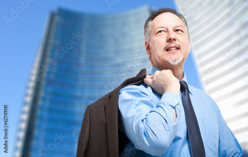 Photo: Smiling businessman outdoor Smiling businessman outdoor