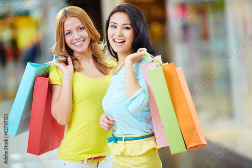 Photo: Satisfied with shopping Satisfied with shopping