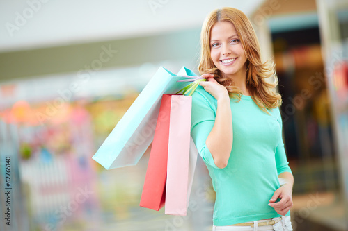 Photo: Girl with shopping bags Girl with shopping bags