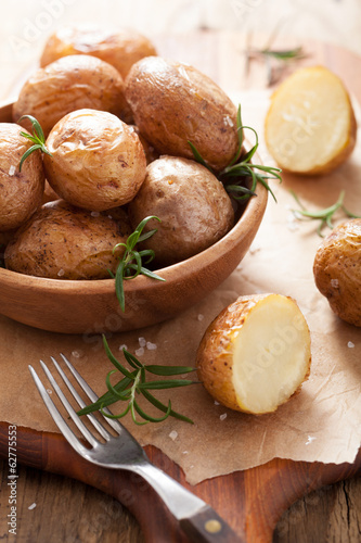 Photo: baked potatoes with rosemary baked potatoes with rosemary