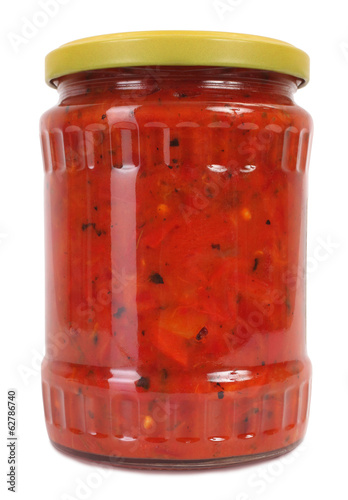 Photo: Ajvar chutney relish homemade product Ajvar chutney relish homemade product
