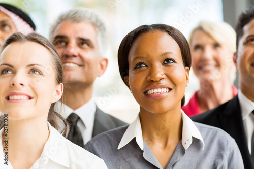 Photo: african businesswoman looking up african businesswoman looking up