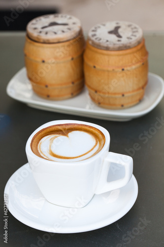 Photo: Cup of latte coffee Cup of latte coffee