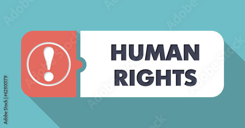 Illustration: Human Rights on Blue in Flat Design. Human Rights on Blue in Flat Design.