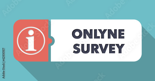 Illustration: Online Survey on Blue in Flat Design. Online Survey on Blue in Flat Design.