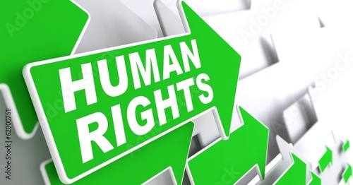Illustration: Human Rights on Green Arrow. Human Rights on Green Arrow.