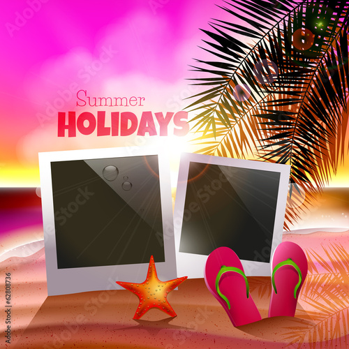 Vector: Summer holidays poster Summer holidays poster