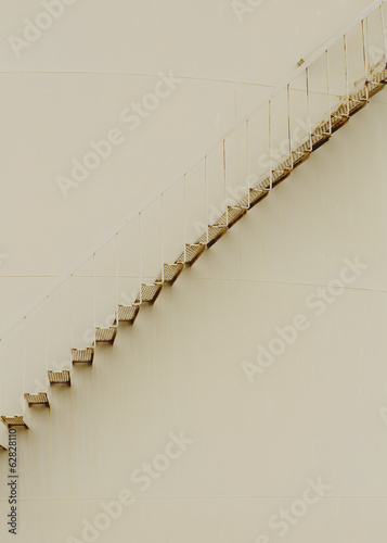 Photo: Steps on oil storage container Steps on oil storage container