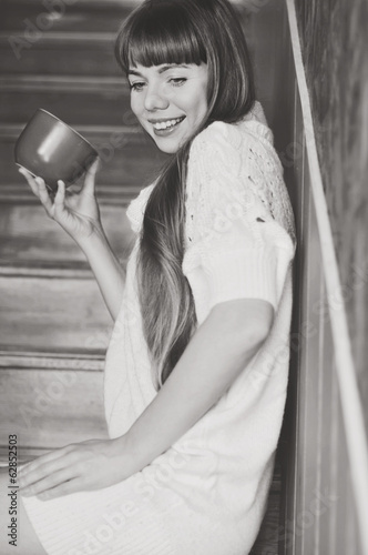 Photo: girl with mug girl with mug