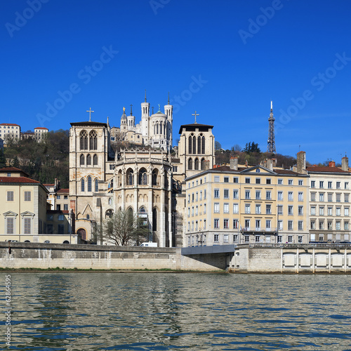 Photo: Saint Jean cathedral, next to the Saone river Saint Jean cathedral, next to the Saone river