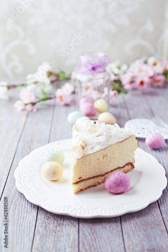 Photo: Cheesecake with Coconut for Easter Cheesecake with Coconut for Easter